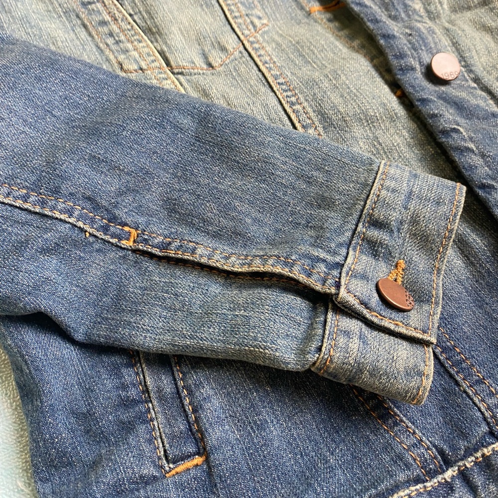GAP Bleached Wash Denim Jacket Size L - Picture 4 of 4